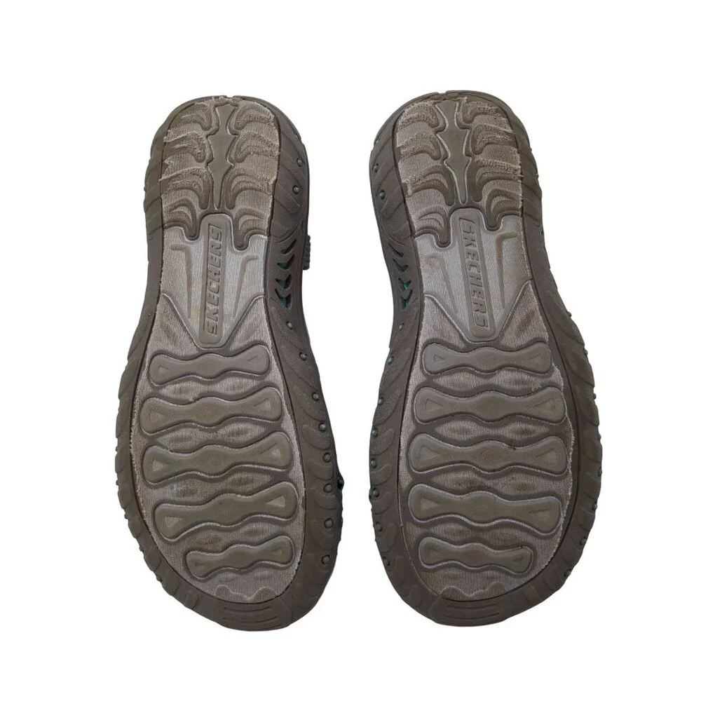 Skechers Sport Sandal Womens 6 Gray Strappy Toe Thong Reggae Fun Banter Gorpcore